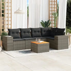 Zwart materiaal loungeset van gepoedercoat staal voor jouw tuin of terras - Grijs / 2x middle + table + corner