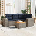 Zwart materiaal loungeset van gepoedercoat staal voor tuin en terras - Grijs - Tuinsets
