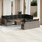 Zwart materiaal loungeset van gepoedercoat staal voor tuin en terras - Grijs - Tuinsets