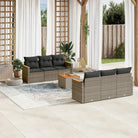 Zwart materiaal loungeset van gepoedercoat staal voor tuin en terras - Grijs - Tuinsets