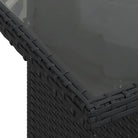Zwart materiaal loungeset van gepoedercoat staal voor tuin of terras - Tuinsets