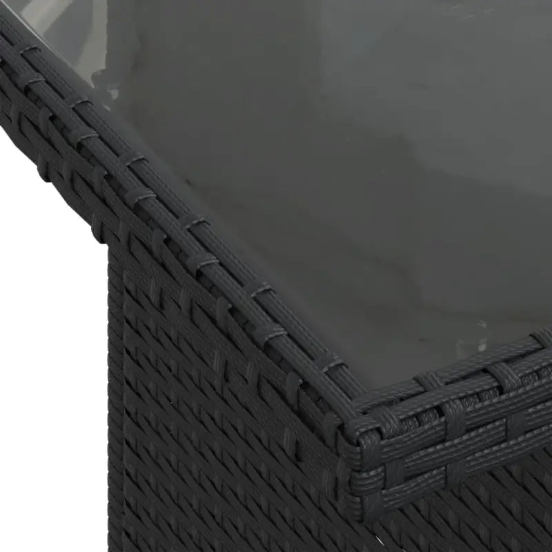 Zwart materiaal loungeset van gepoedercoat staal voor tuin of terras - Tuinsets