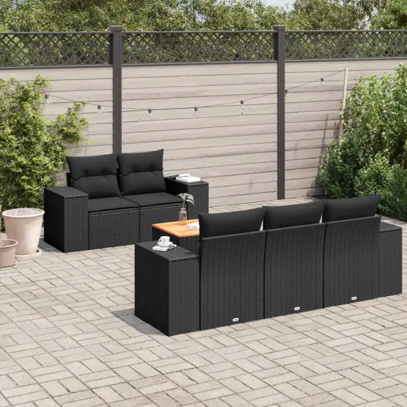 Zwart materiaal loungeset van gepoedercoat staal voor tuin of terras - Zwart - Tuinsets