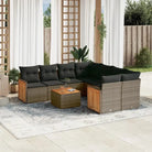 Zwart materiaal loungeset van gepoedercoat staal voor tuin of terras - Grijs - Tuinsets