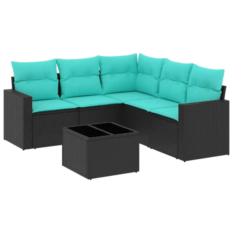 Zwart materiaal loungeset van gepoedercoat staal voor tuin of terras - Tuinsets