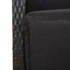 Zwart materiaal poly rattan tuinset voor een comfortabele zitervaring - Tuinsets
