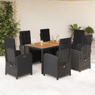 Zwart materiaal poly rattan tuinset voor een comfortabele zitervaring - Tuinsets