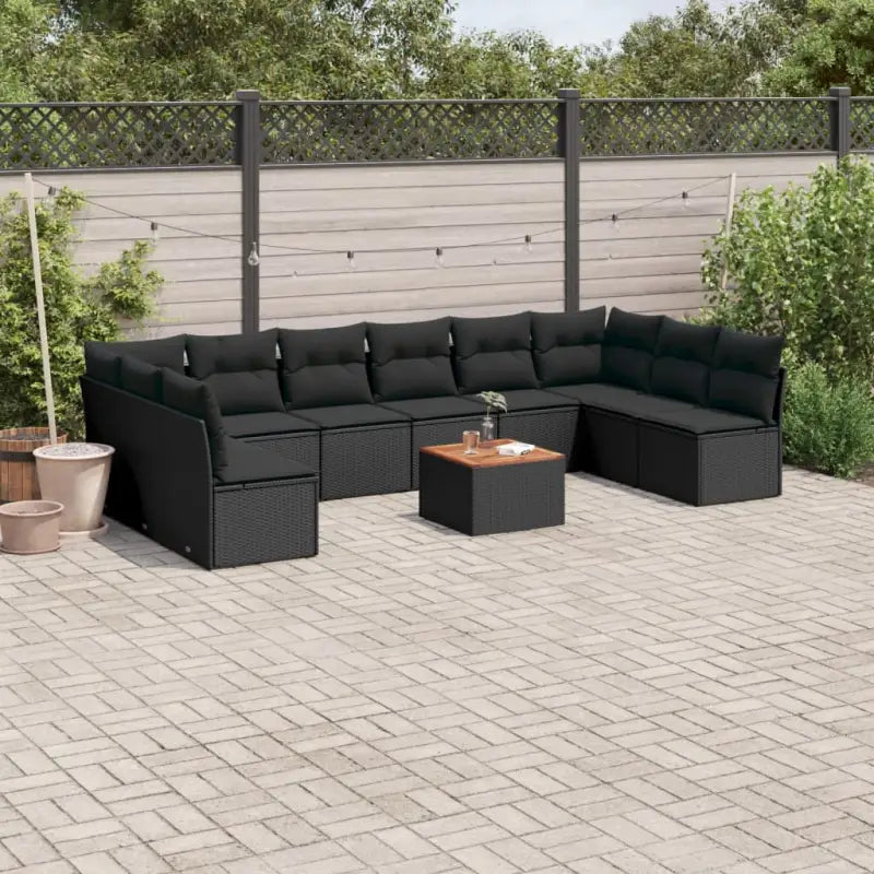 Zwart materiaal tuinset met gepoedercoat staal en compacte afmetingen - Tuinsets