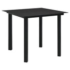 Zwart materiaal Tuinset met gepoedercoat staal en duurzaam PVC-rattan - 5 - Tuinsets