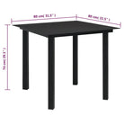 Zwart materiaal Tuinset met gepoedercoat staal en duurzaam PVC-rattan - 5 - Tuinsets