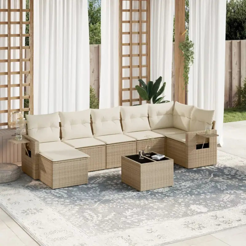 Zwart materiaal tuinset met gepoedercoat staal en perfecte afmetingen - beige en crèmekleurig / Zonder tafel - Tuinsets