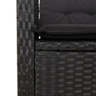 Zwart materiaal tuinset met poly rattan en eenvoudig schoon te maken - Tuinsets