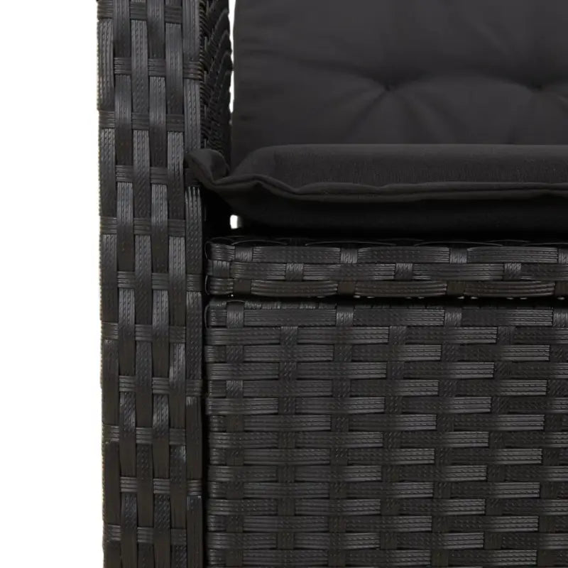 Zwart materiaal tuinset met poly rattan en eenvoudig schoon te maken - Tuinsets