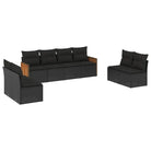 Zwart materiaal Tuinset met poly rattan en gepoedercoat staal - Tuinsets