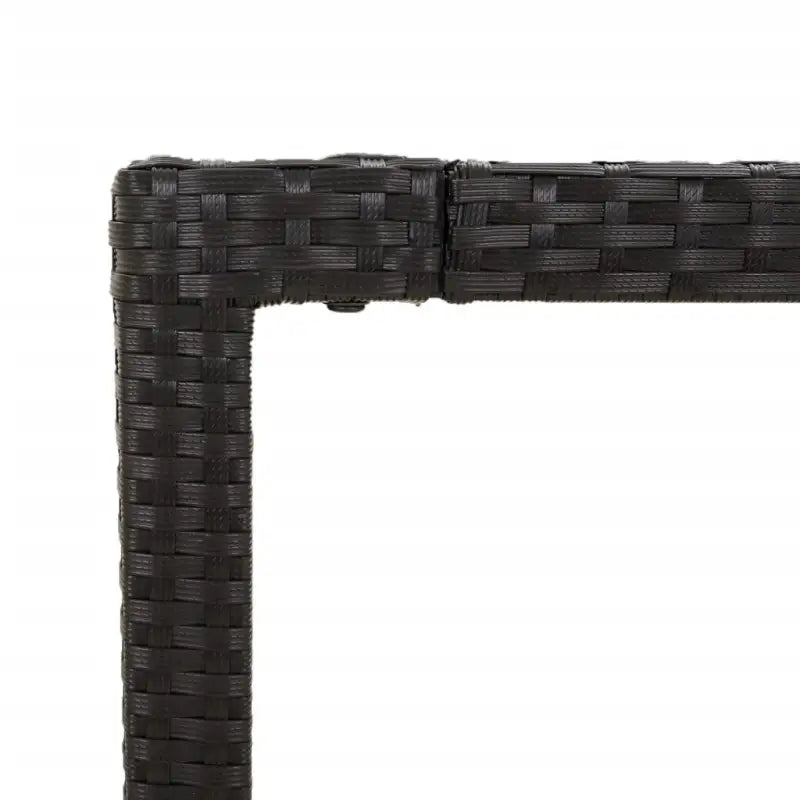 Zwart materiaal tuinset met poly rattan gemakkelijk schoon te maken - Tuinsets
