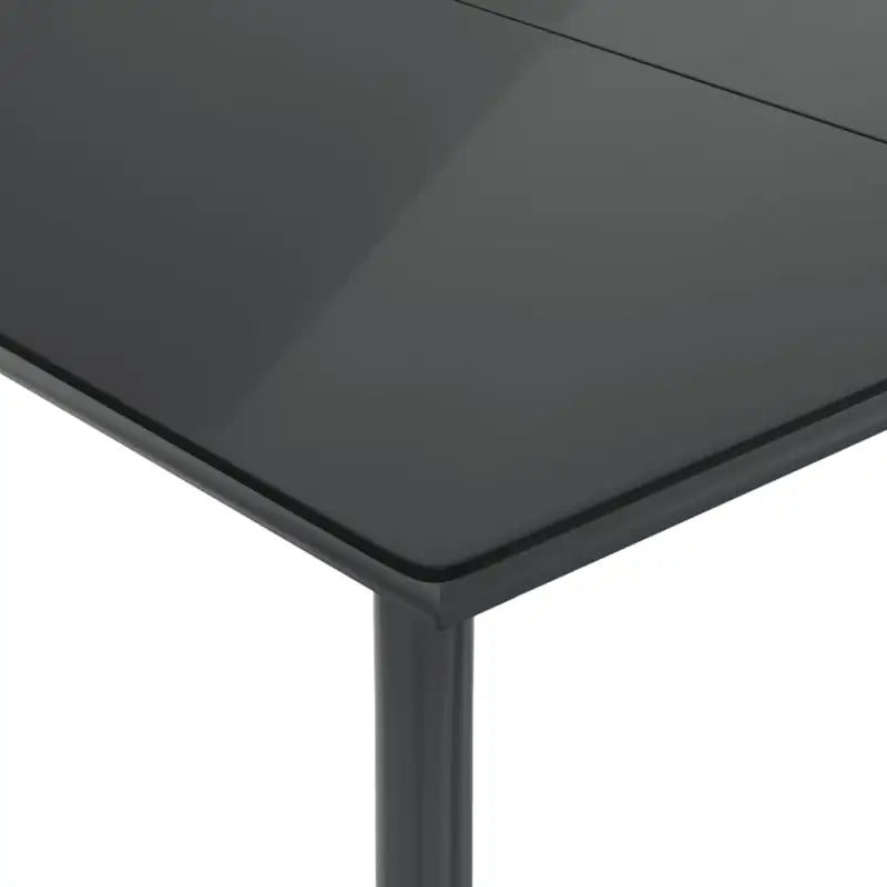 Zwart materiaal tuinset met poly rattan voor gemakkelijk schoon en duurzaam genot - Tuinsets