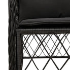 Zwart materiaal tuinset met poly rattan voor gemakkelijk schoon en duurzaam genot - Tuinsets