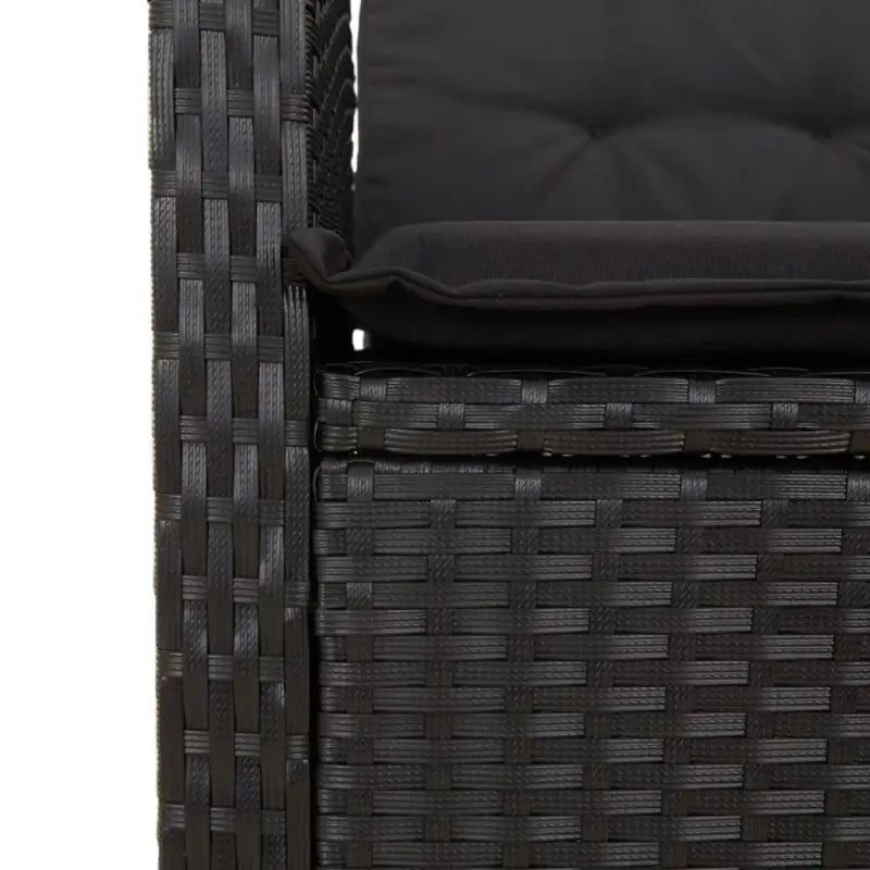 Zwart materiaal tuinset met poly rattan voor gemakkelijk schoon en duurzaam gebruik - Tuinsets