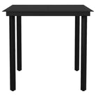 Zwart materiaal tuinset met stabiele gepoedercoate tuintafel - Tuinsets