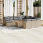 Zwart materiaal tuinset met waterdichte tas en gepoedercoat staal - beige mix en lichtgrijs - Tuinsets