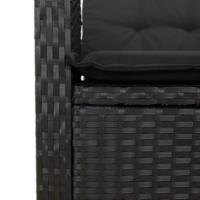 Zwart materiaal tuinset van poly rattan gemakkelijk schoon en duurzaam - Tuinsets