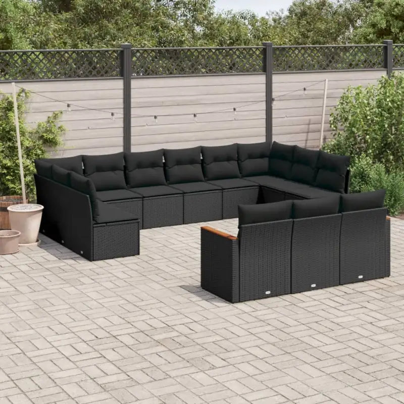 Zwart material loungeset met gepoedercoat staal en waterdichte tas - Zwart / Zonder tafel - Tuinsets