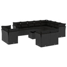 Zwart material loungeset met waterdichte tas en gepoedercoat staal - Tuinsets