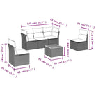 Zwart Material Loungeset met Waterdichte Tas en Gepoedercoat Staal - Tuinsets