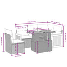 Zwart materialen loungeset met gepoedercoat staal en comfortabele afmetingen - Tuinsets