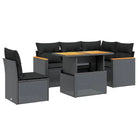 Zwart materialen loungeset met gepoedercoat staal en comfortabele afmetingen - Tuinsets