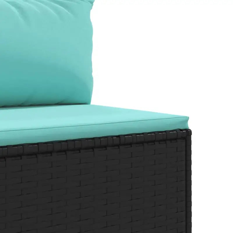 Zwart materialen loungeset met gepoedercoat staal en comfortabele afmetingen - Tuinsets