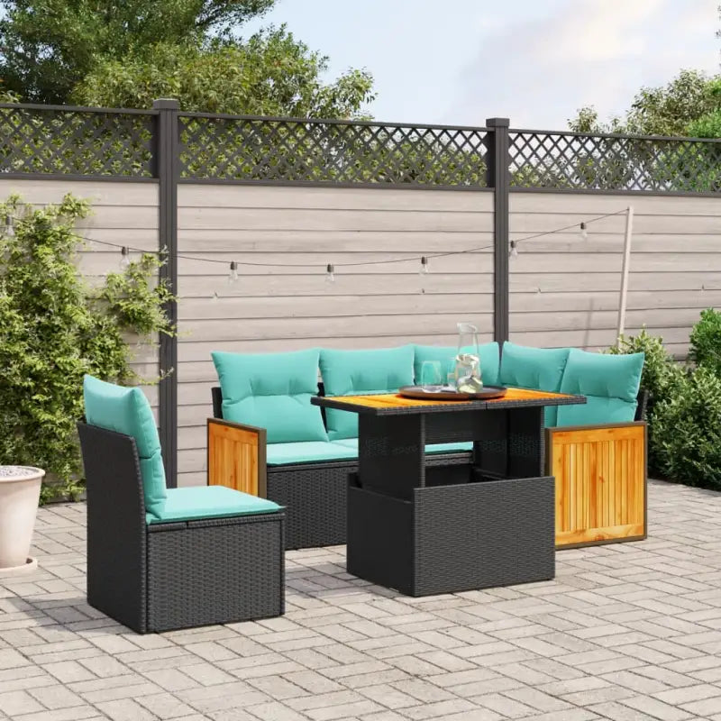 Zwart materialen loungeset met gepoedercoat staal en comfortabele afmetingen - Tuinsets