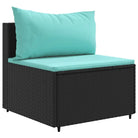 Zwart materialen loungeset met gepoedercoat staal en comfortabele afmetingen - Tuinsets
