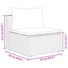 Zwart materialen loungeset met gepoedercoat staal en comfortabele afmetingen - Tuinsets