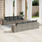 Zwart materialen loungeset van gepoedercoat staal voor tuin of terras - Grijs - Tuinsets