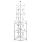 Zwart plantenrek met rozenpatroon voor tuin patio of terras - Wit / 1 - Plantenstandaarden
