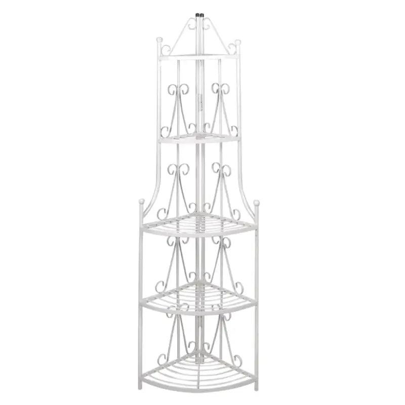 Zwart plantenrek met rozenpatroon voor tuin patio of terras - Wit / 1 - Plantenstandaarden