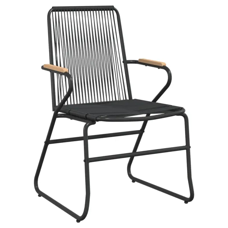 Zwart tuinmeubelset met gehard glas en gepoedercoat staal - Tuinsets