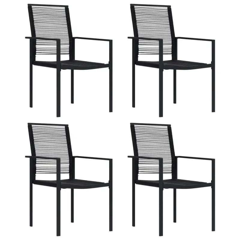 Zwart tuinset met gepoedercoat staal voor een stijlvolle buitenruimte - Tuinsets
