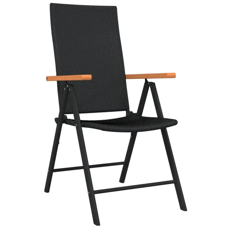 Zwart tuinset met gepoedercoat stalen frame voor buitengebruik - Tuinsets