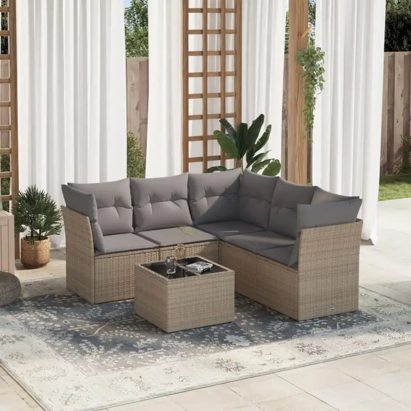 Zwart tuinset met waterdichte tas en gepoedercoat stalen constructie - Beige en grijs / Met tafel - Tuinsets