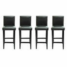 Zwarte barkrukken set van 4 met klassiek design en comfortabele zitting - Barkrukken