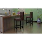 Zwarte barkrukken set van 4 met klassiek design en comfortabele zitting - Donkerbruin / 6 - Barkrukken