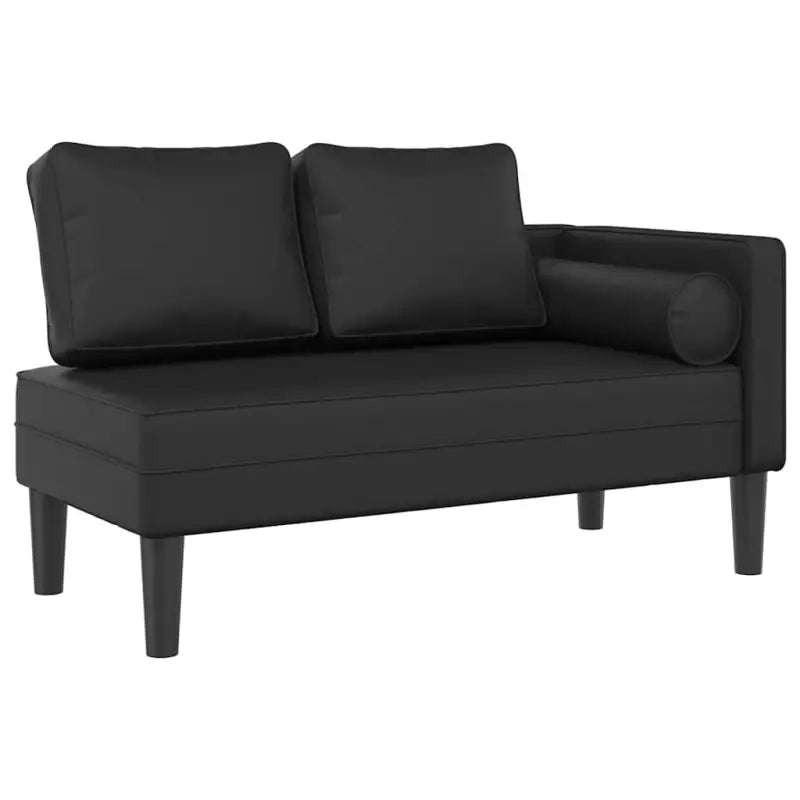 Zwarte chaise longue met comfortabel kussen voor ultiem relaxen - Chaises longues