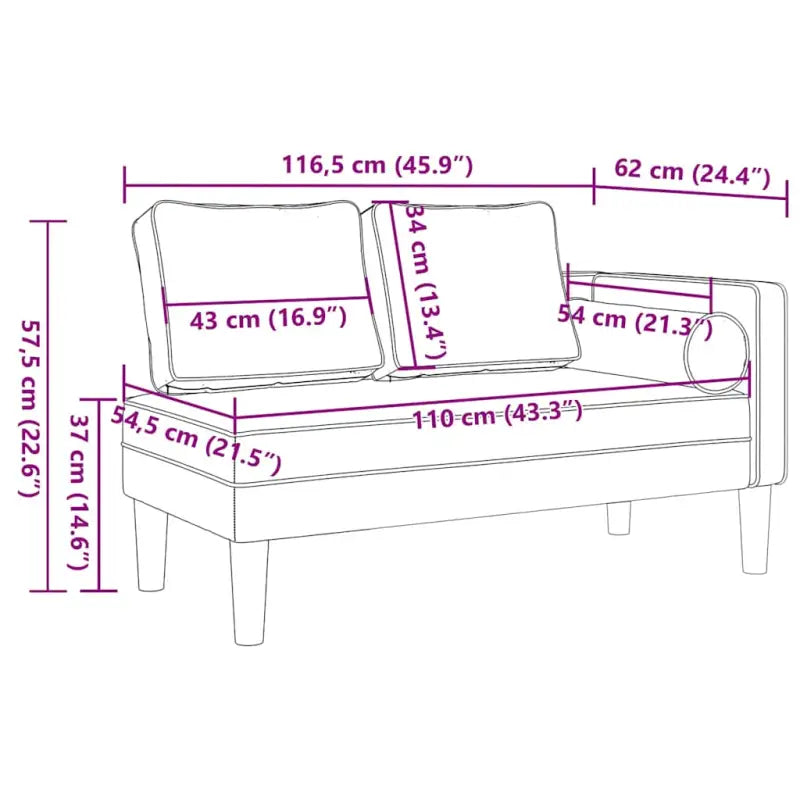 Zwarte chaise longue met comfortabel kussen voor ultiem relaxen - Chaises longues