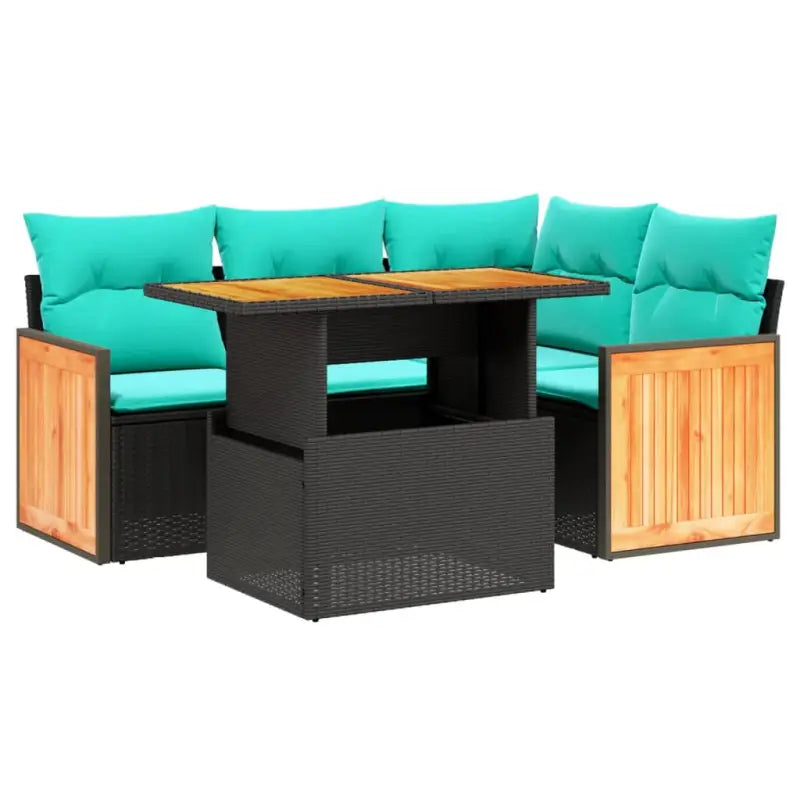Zwarte loungeset in gepoedercoat staal met comfortabele afmetingen zitting - Tuinsets
