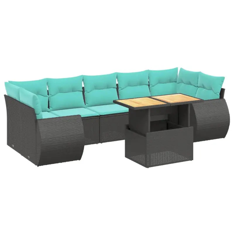 Zwarte loungeset in gepoedercoat staal met perfecte afmetingen voor tuin - Tuinsets