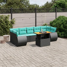 Zwarte loungeset in gepoedercoat staal met perfecte afmetingen voor tuin - Tuinsets