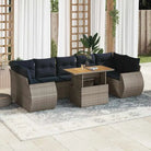 Zwarte loungeset in gepoedercoat staal met perfecte afmetingen voor tuin - Grijs / met opbergruimte - Tuinsets