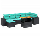 Zwarte loungeset in gepoedercoat staal met perfecte tuinafmetingen - Tuinsets